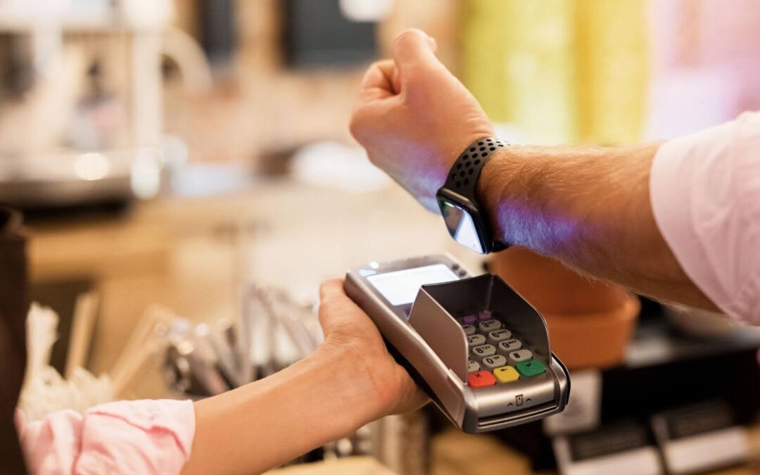 NFC payment with a smartwatch.